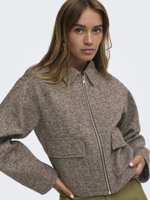 JDYVINGA HERRINGBONE JACKET OT Chocolate Torte