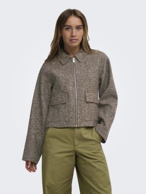 JDYVINGA HERRINGBONE JACKET OT Chocolate Torte