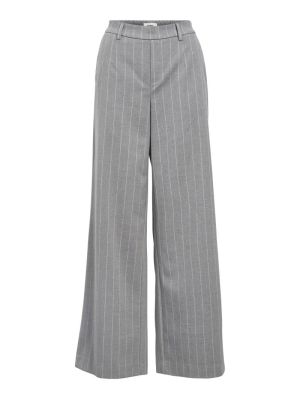OBJLISA WIDE PANT AOP NOOS Medium Grey Mel