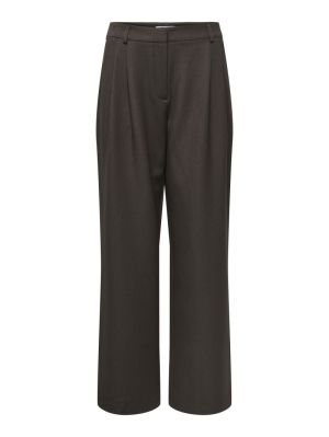 ONLHATTIE HW PLEAT STR PANT TL Chocolate Torte