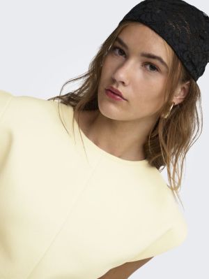 ONLDEMA SL O-NECK TOP EX KNT Cloud Dancer