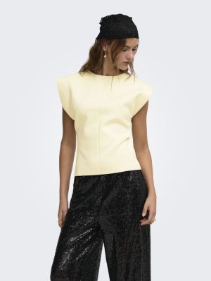 ONLDEMA SL O-NECK TOP EX KNT Cloud Dancer