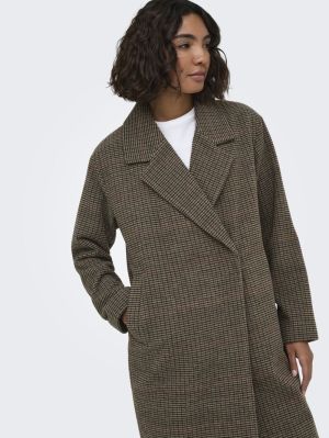 ONLLULU CHECK COAT OTW Fungi/Check