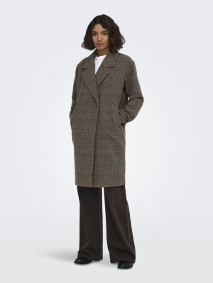 ONLLULU CHECK COAT OTW Fungi/Check