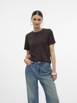 VMPAULINA SS T-SHIRT JRS NOOS Chocolate Torte