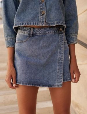jadene short skort medium blue den