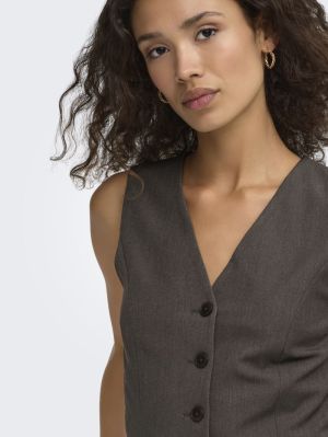 ONLIRIS-HATTIE WAISTCOAT TLR N Chocolate Torte