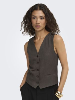 ONLIRIS-HATTIE WAISTCOAT TLR N Chocolate Torte