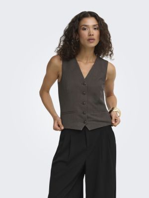 ONLIRIS-HATTIE WAISTCOAT TLR N Chocolate Torte