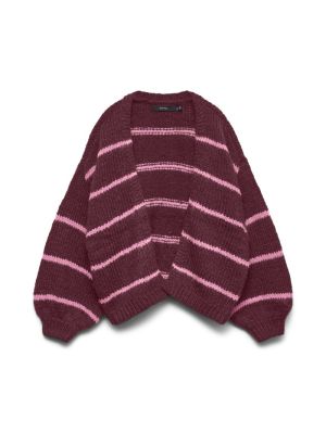 VMMAYBE ART LS OPEN CARDIGAN N Windsor Wine/W.