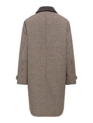 JDYVALERIE CHECK COAT OTW YFM Iced Coffee/BLA
