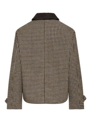 JDYVALERIE CHECK JACKET OTW YF Iced Coffee/BLA