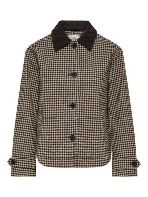 JDYVALERIE CHECK JACKET OTW YF Iced Coffee/BLA