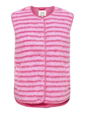 JDYSIMINA TEDDY PRINT WAISTCOA Hot Pink/BONBON