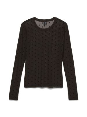 VMLOVA LS MESH TOP JRS NOOS Chocolate DOTS