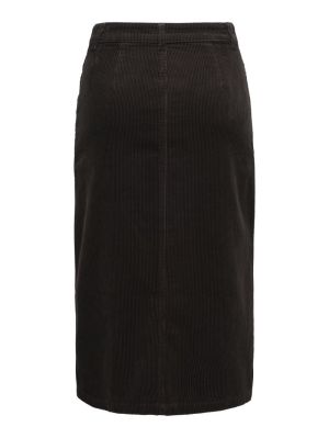 JDYSHIRAZ HW MIDI BUTTON SKIRT Chocolate Torte