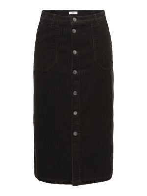 JDYSHIRAZ HW MIDI BUTTON SKIRT Chocolate Torte