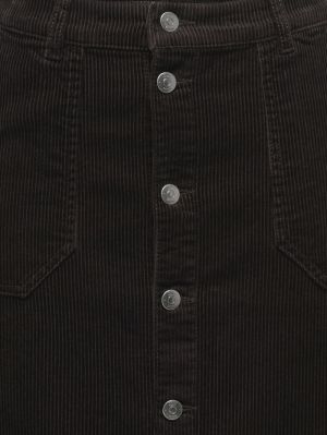JDYSHIRAZ HW MIDI BUTTON SKIRT Chocolate Torte