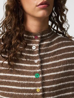PCASIRA SL BUTTON KNIT VEST BC Coffee Quartz/C