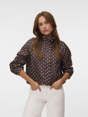 VMKAYLA HIGH NECK JACKET EXP Chocolate Brown