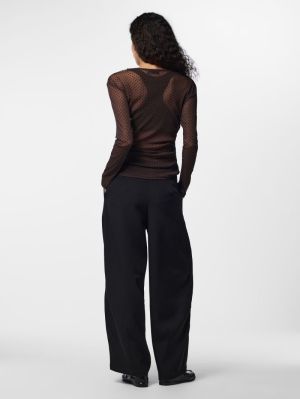 PCBOBO LS MESH ROUCHING TOP JR Hot Fudge/TINY