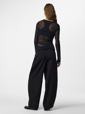PCBOBO LS MESH ROUCHING TOP JR Black/TINY BLAC