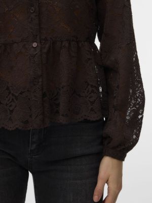 VMBLOOM LS LACE SHIRT WVN Chocolate Torte