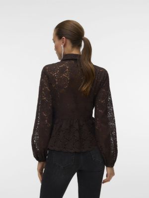 VMBLOOM LS LACE SHIRT WVN Chocolate Torte