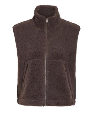 NMMASEY SHORT TEDDY VEST NOOS Chocolate Brown