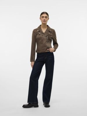 VMJOSE SHORT FAUX SUEDE JACKET Chocolate Chip