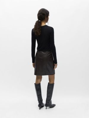 OBJLIVA HW SHORT SKIRT 147 ND Seal Brown