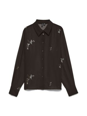 VMGILMA PEARL LS SHIRT WVN Chocolate Torte