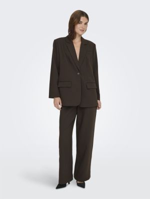 ONLLINDA-RAVEN HW STR PANTS TL Coffee Bean