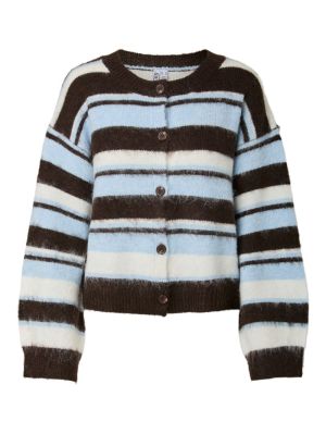 PCADA LS O-NECK KNIT CARDIGAN Hot Fudge/Cashm