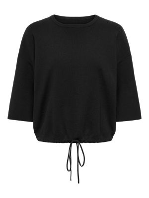 ONLSITERI SS LOOSE TIE O-NECK Black