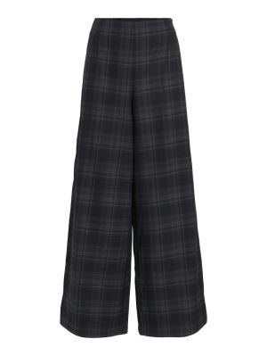 VISINA HW WIDE CHECK PANTS Navy Blazer/CHE