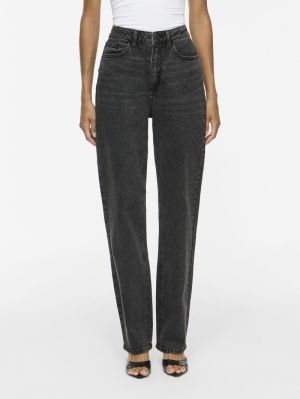 VIKELLY JAF HW STRAIGHT JEANS- Dark Grey Denim