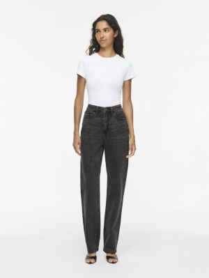VIKELLY JAF HW STRAIGHT JEANS- Dark Grey Denim
