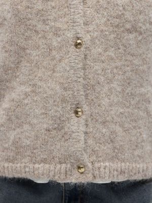 OBJSAGGIA RE KNIT VEST CARDIGA Humus/Melange