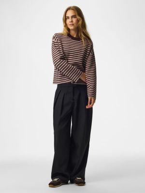 PCJASSY LS O-NECK KNIT NOOS BC Hot Fudge/GREIG
