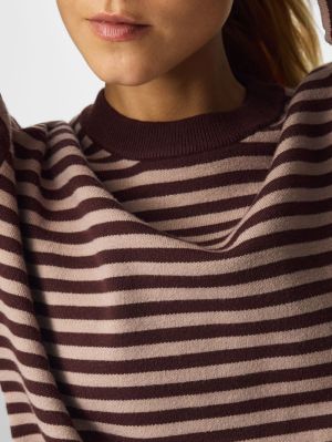 PCJASSY LS O-NECK KNIT NOOS BC Hot Fudge/GREIG