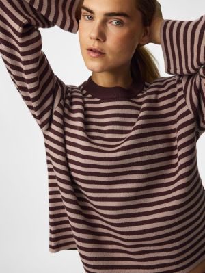 PCJASSY LS O-NECK KNIT NOOS BC Hot Fudge/GREIG