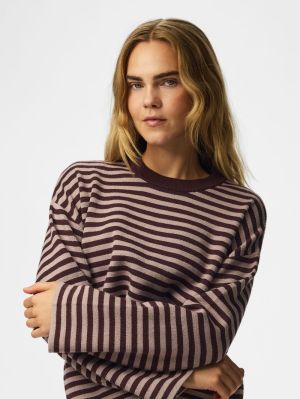 PCJASSY LS O-NECK KNIT NOOS BC Hot Fudge/GREIG