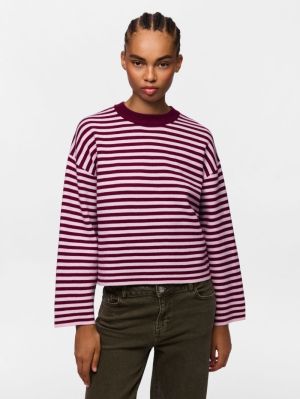 PCJASSY LS O-NECK KNIT NOOS BC Raspberry Radia