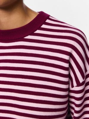 PCJASSY LS O-NECK KNIT NOOS BC Raspberry Radia