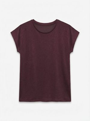 VMSARAH AVA GLITTER SS TOP JRS Windsor Wine/WI