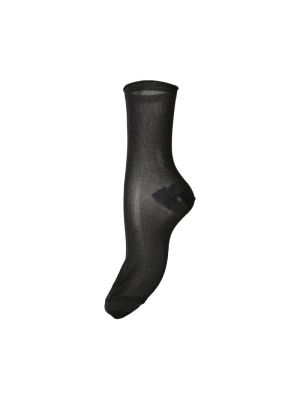 PCELLAMIA GLITTER SOCKS Black/DTM glitt