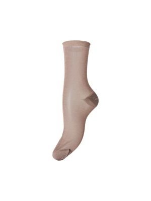 PCELLAMIA GLITTER SOCKS Natural/Gold gl