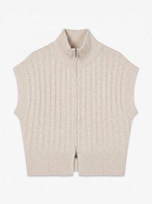 VMBANG RIB SL HIGHNECK ZIPPER Birch/MELANGE