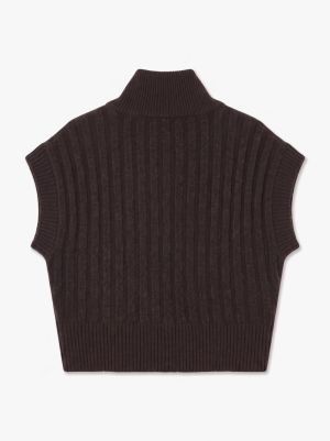 VMBANG RIB SL HIGHNECK ZIPPER Chocolate Torte